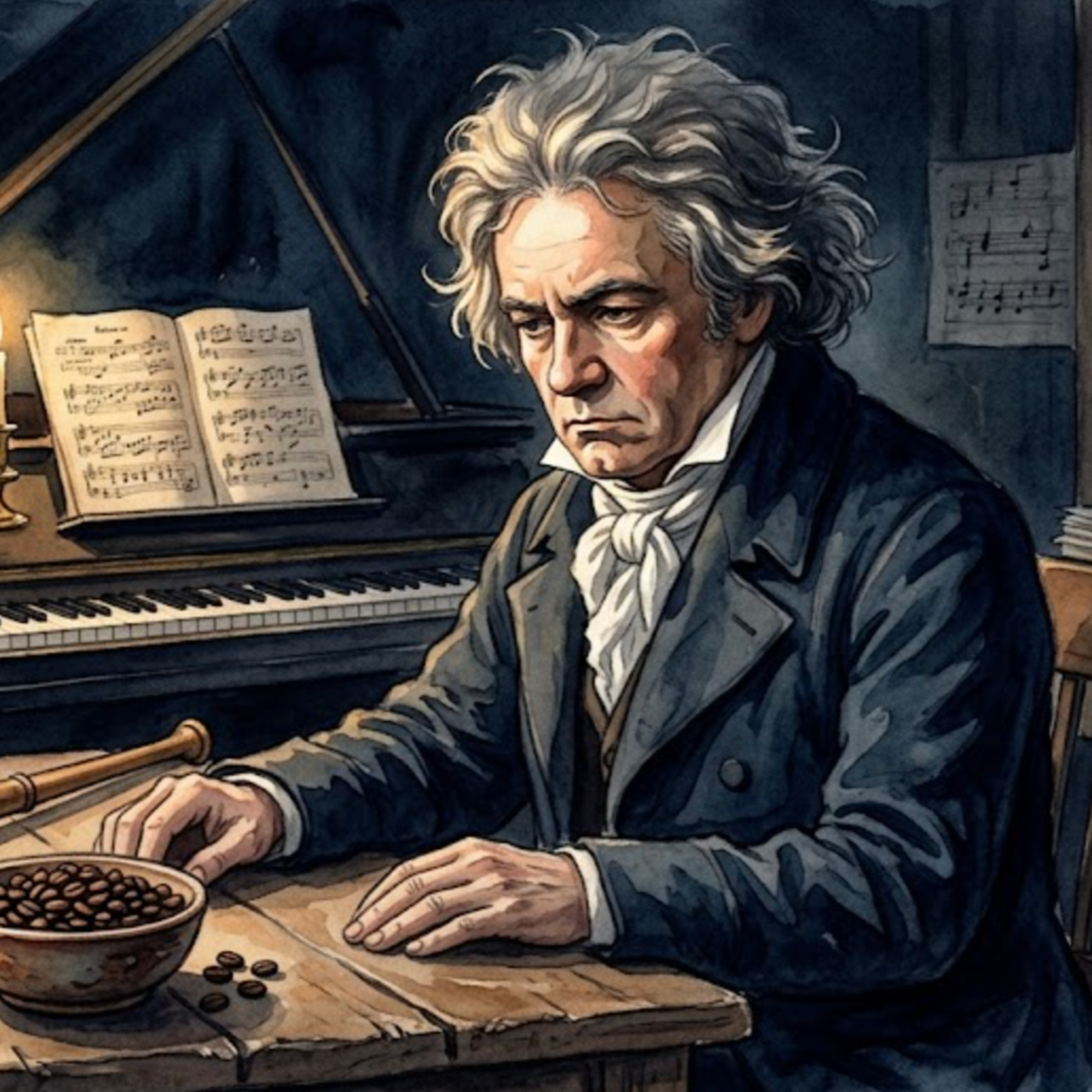 Artwork Ludwig van Beethoven – Das leise Zittern der sechzig Kaffeebohnen