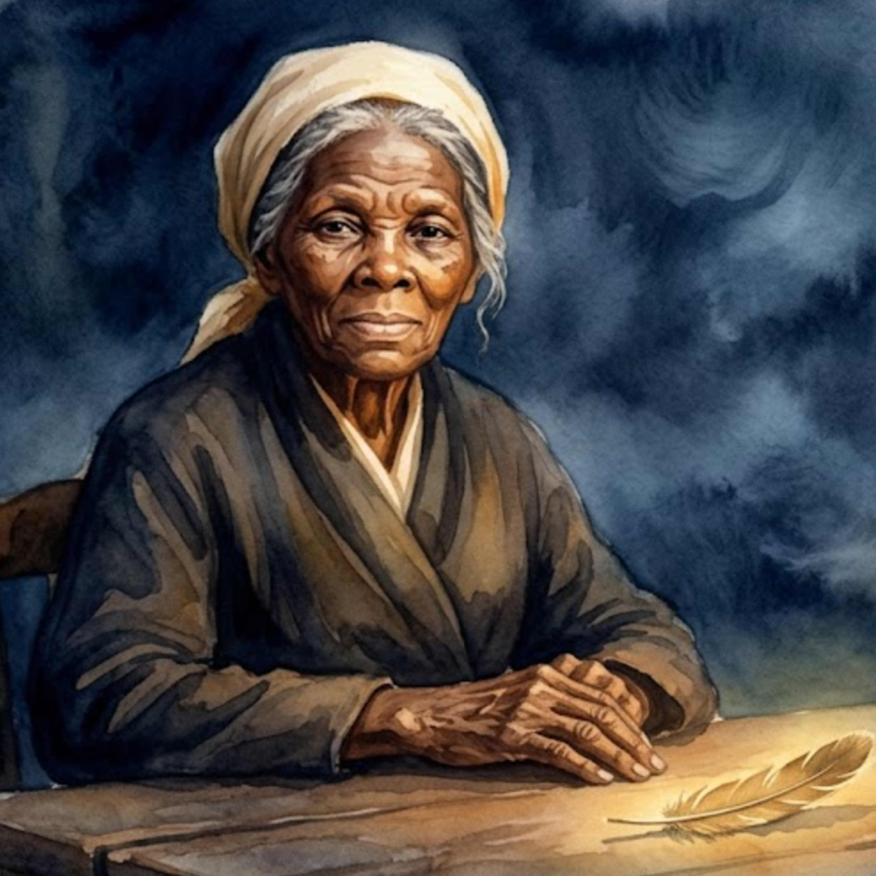 Artwork Harriet Tubman – Das Leuchten der Eulenfeder im Mondlicht