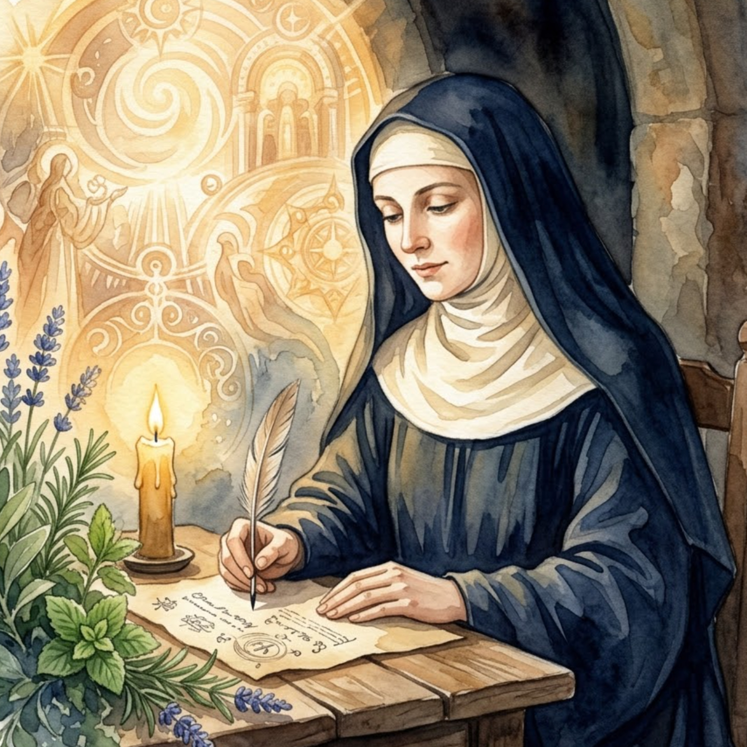 Artwork Hildegard von Bingen – Wenn das Licht durch Klostermauern tanzt
